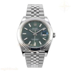 DateJust 41 126334 Clean Plus Green Stick Dial on Jubilee Bracelet JH3235 (Free Sprung) Weighted 133g