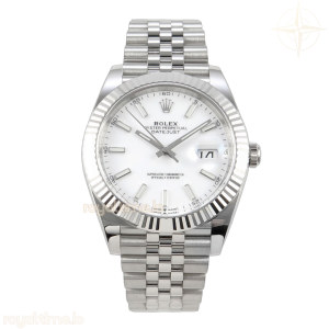 DateJust 41 126334 Clean Plus White Stick Dial on Jubilee Bracelet JH3235 (Free Sprung) Weighted 133g