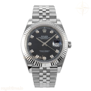 DateJust 41 126334 ERF Black Diamonds Dial on Jubilee Bracelet JH3235 (Free Sprung) Weighted 132g