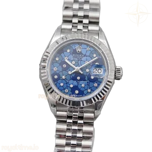 Datejust 28 279384RBR Floral Motif Dial in Steel