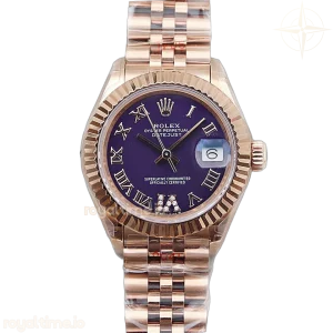 Ladies Datejust 279171 Aubergine Dial with Roman Markers in Rose Gold