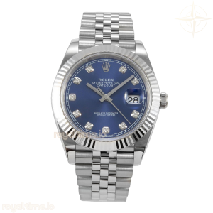 DateJust 41 126334 ERF Blue Diamonds Dial on Jubilee Bracelet JH3235 (Free Sprung) Weighted 132g