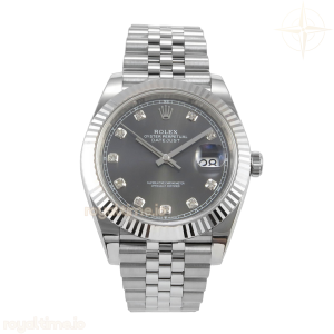 DateJust 41 126334 ERF Gray Diamonds Dial on Jubilee Bracelet JH3235 (Free Sprung) Weighted 132g