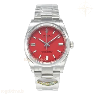 Oyster Perpetual 36mm 126000 Clean 904L Steel Red Dial on SS Bracelet VR3230