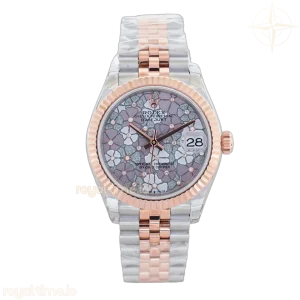 Datejust 31 278271 Silver Floral Motiff Dial in Everose Gold/Steel