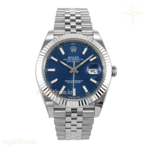 DateJust 41 126334 GOLD Maker Blue Stick Dial on Jubilee Bracelet JH3235 (Free Sprung) Weighted 133g