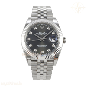DateJust 41 126334 GOLD Maker Gray Diamonds Dial on Jubilee Bracelet JH3235 (Free Sprung) Weighted 133g
