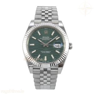 DateJust 41 126334 GOLD Maker Green Textured Stick Dial on Jubilee Bracelet JH3235 (Free Sprung) Weighted 133g