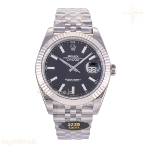 DateJust 41 126334 JF Black Stick Dial on Jubilee Bracelet JH3235 (Free Sprung) Weighted