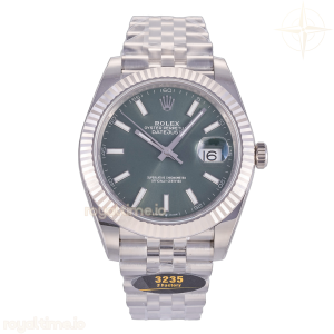 DateJust 41 126334 JF Green Stick Dial on Jubilee Bracelet JH3235 (Free Sprung) Weighted