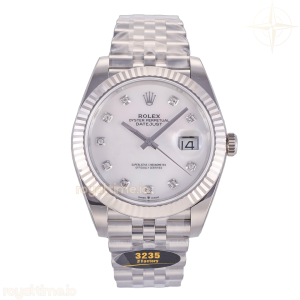 DateJust 41 126334 JF White Diamond Dial on Jubilee Bracelet JH3235 (Free Sprung) Weighted