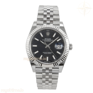 DateJust 41 126334 SCF 904L Steel Black Stick Dial on Jubilee Bracelet A3235