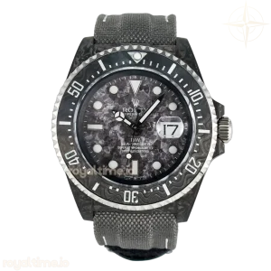 Sea Dweller 43mm Black Carbon DIWF Gray Dial on Gray Nylon Strap A2824 V2