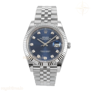 DateJust 41 126334 SCF 904L Steel Blue Diamonds Dial on Jubilee Bracelet A3235