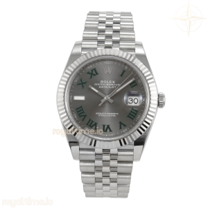 DateJust 41 126334 SCF 904L Steel Gray Roman Dial on Jubilee Bracelet A3235