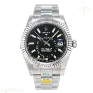 Sky-Dweller 326934 904L SS ZF Black Dial on SS Bracelet A2824