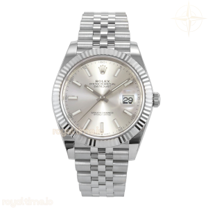 DateJust 41 126334 SCF 904L Steel Silver Stick Dial on Jubilee Bracelet A3235