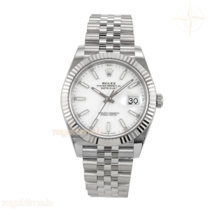 DateJust 41 126334 SCF 904L Steel White Stick Dial on Jubilee Bracelet A3235