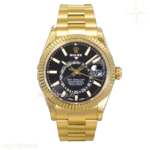 Sky-Dweller 336235 Bright Black Dial in Yellow Gold