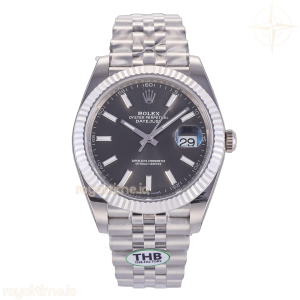 DateJust 41 126334 THBF 904L Steel Gray Stick Dial on Jubilee Bracelet JH3235 (Free Sprung)