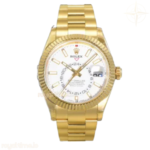 Sky-Dweller 336235 White Dial in Yellow Gold
