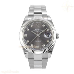 DateJust 41mm 126334 ARF Gray Diamonds Dial on Oyster Bracelet DD3235