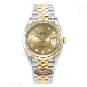DateJust 36 126233 Clean 904L Steel YG Diamonds Dial on SS/YG Jubilee Bracelet VR3235