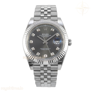 DateJust 41mm 126334 Clean Plus Gray Diamonds Dial on Jubilee Bracelet DD3235