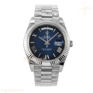 Day Date 228239 40mm VSF Blue Ombre Dial Roman Marker On President Bracelet VS3255 Gain Weight V2