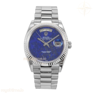 Day Date 36 SS RAF Blue Lapis Dial Fluted Bezel on SS Bracelet A2836