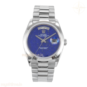 Day Date 36 SS RAF Blue Lapis Dial polished Bezel on SS Bracelet A2836