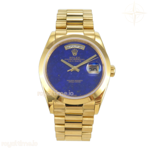 Day Date 36 YG RAF Blue Lapis Dial Polished Bezel on YG Bracelet A2836