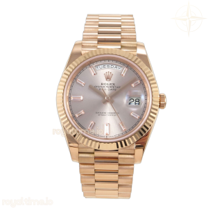 Day Date 40 RG 228235 RCF Silver Crystal Dial on President Bracelet VR3255 (210g)