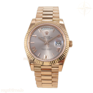 Day Date 40 RG 228235 RCF Silver Roman Dial on President Bracelet VR3255 (210g)