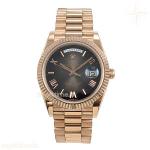 Day Date 40 RG CBDF Gray Roman Dial on President Bracelet VR3255 (210g)