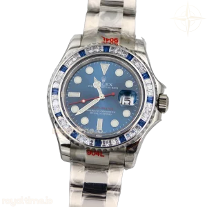 Yacht-Master 116622 BLSO Blue Dial with Blue and White Diamond Bezel