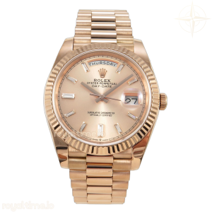 Day Date 40 RG TMF RG Diamonds Dial on President Bracelet VR3255 (Weighted) 208g