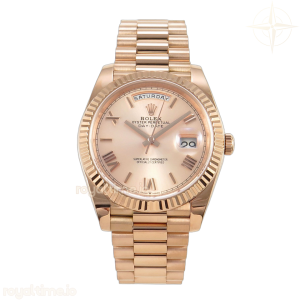 Day Date 40 RG TMF RG Roman Dial on President Bracelet VR3255 (Weighted) 208g