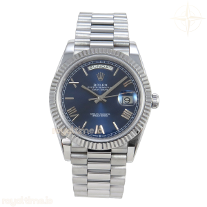 Day Date 40 SS CBDF Blue Roman Dial on President Bracelet VR3255 (210g)