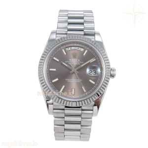 Day Date 40 SS CBDF Gray Stick Dial on President Bracelet VR3255 (210g)