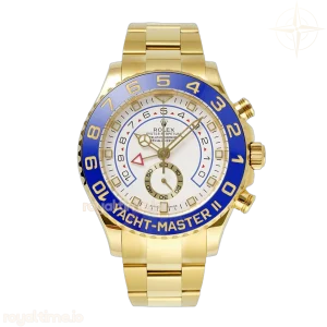 YachtMaster II 116688 Blue Ceramic Bezel YG KF White Dial on YG Bracelet A7750