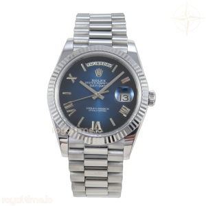 Day Date 40 SS TMF Blue Roman Dial on President Bracelet VR3255 (220g)