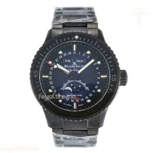Blancpain Bathyscaphe 43mm Ceramic DDDF Blue Dial on Ceramic Bracelet A6654