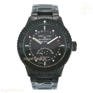 Blancpain Bathyscaphe 43mm Ceramic DDDF Gray Dial on Ceramic Bracelet A6654