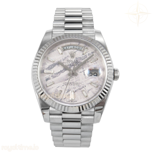 Day Date 40 SS TMF Meteorite Crystal Dial on President Bracelet VR3255 (Weighted) 208g