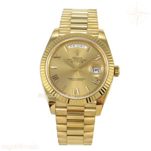 Day Date 40 YG 228238 QF YG Roman Dial on President Bracelet VR3255 V8 (190g)