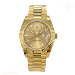 Day Date 40 YG 228238 QF YG Stick Dial on President Bracelet A2836 V6 (200g)