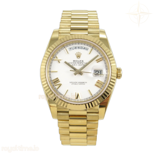 Day Date 40 YG 228238 RCF White Roman Dial on President Bracelet VR3255 (210g)