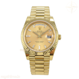 Day Date 40 YG 228238 RCF YG Crystal Dial on President Bracelet VR3255 (210g)