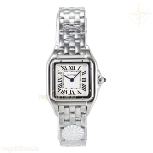 Cartier Panthère Secrete Ladies 22mm SS J12F White Dial on SS Bracelet Ronda Quartz